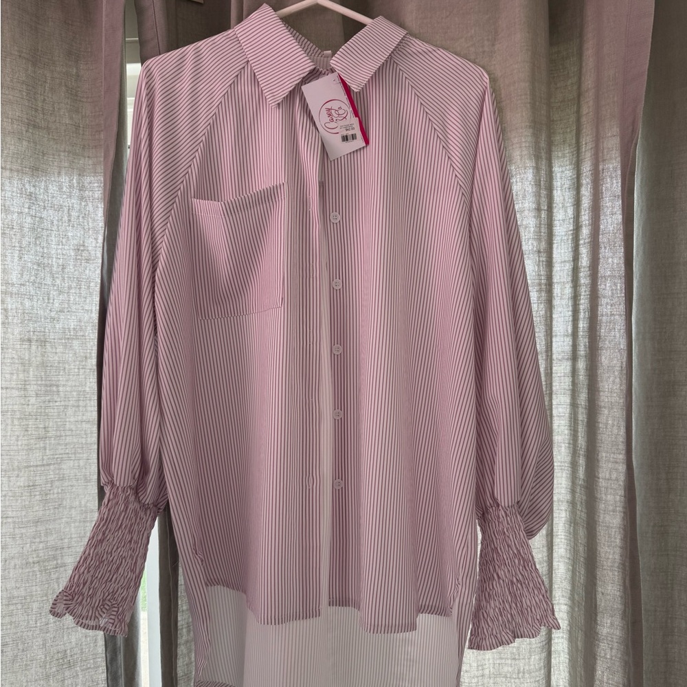 Casey & Co Button Down Pink